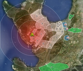 Evacuation scenario 1 for Aliaga, Turkey